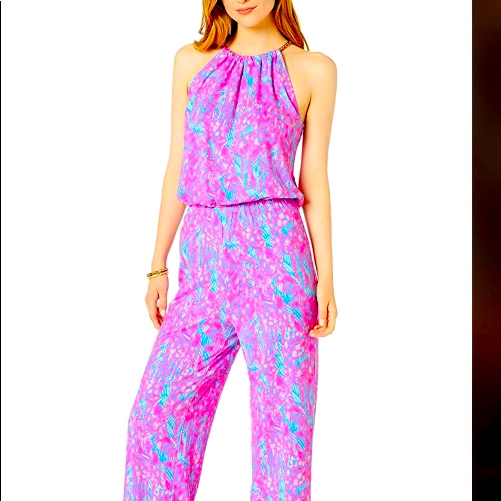 Lilly Pulitzer jumpsuit.